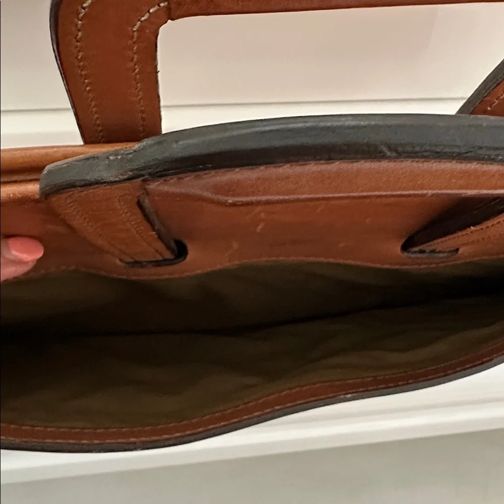 Hartmann Vintage Briefcase Document Case BeltingTan Leather Retractable Handles